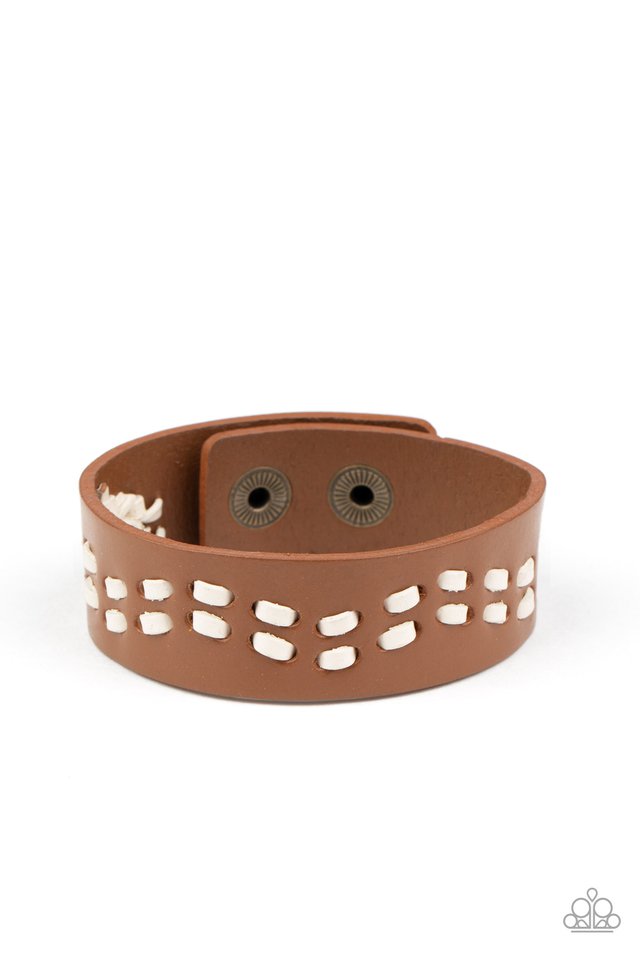 Leather Is My Favorite Color - Brown Paparazzi Urban Bracelet
