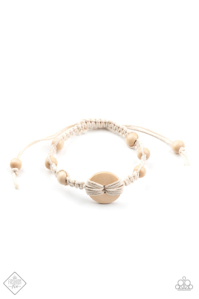 The Road KNOT Taken White Paparazzi Fashion Fix Bracelet Nov 2020 (FF087)