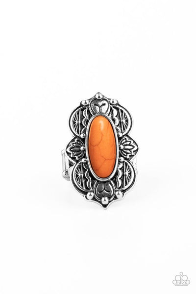 Lotus Oasis - Orange Paparazzi Ring