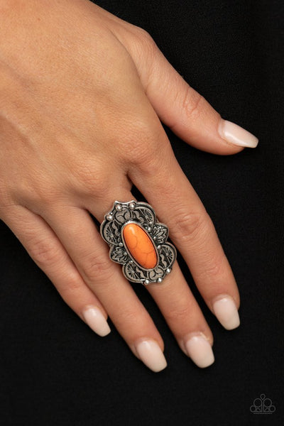 Lotus Oasis - Orange Paparazzi Ring