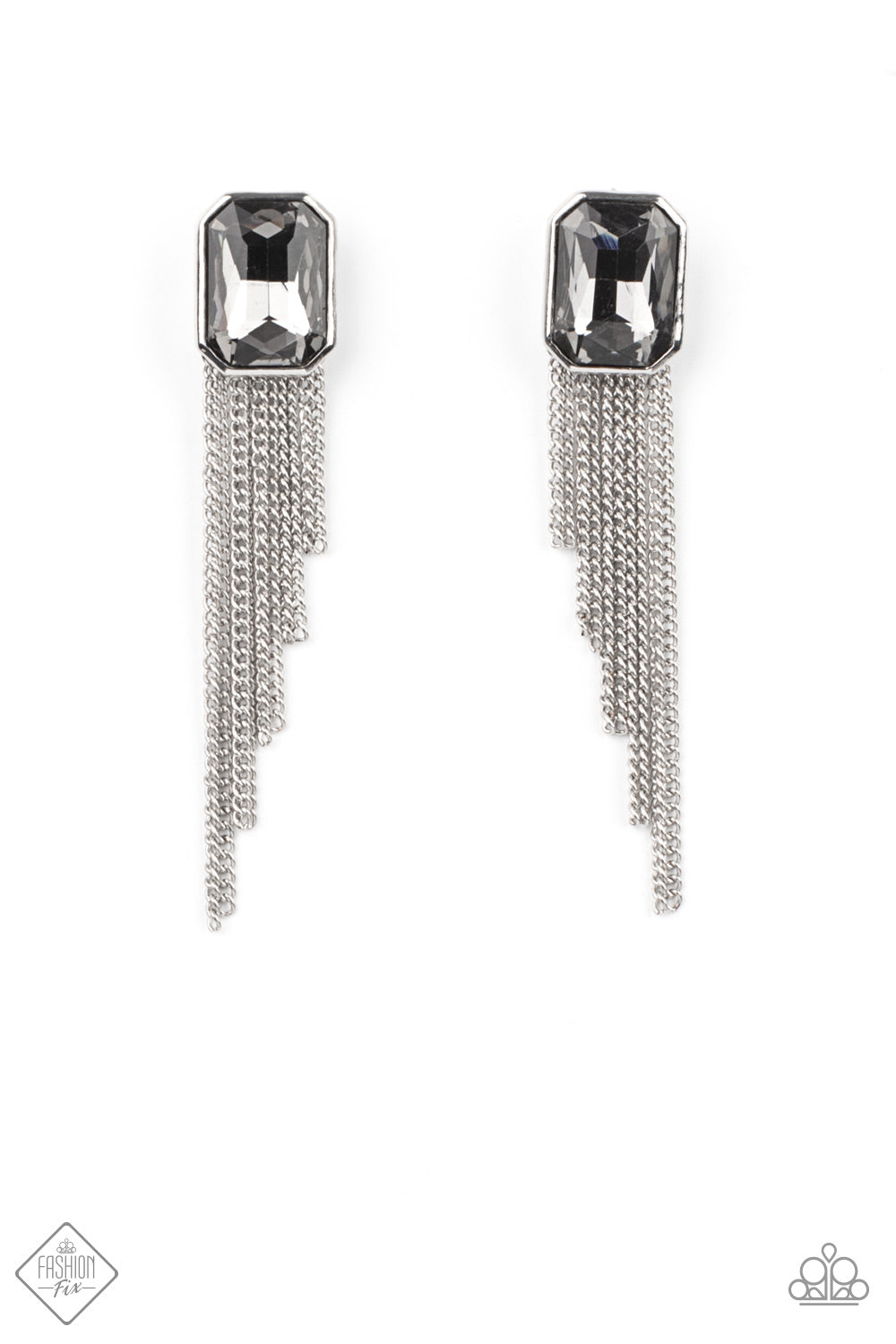 Save for a REIGNy Day - Silver Paparazzi Fashion Fix Earrings Jan 2021