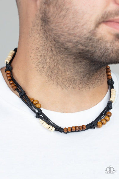 Tiki Tour - Black Paparazzi Urban Necklace