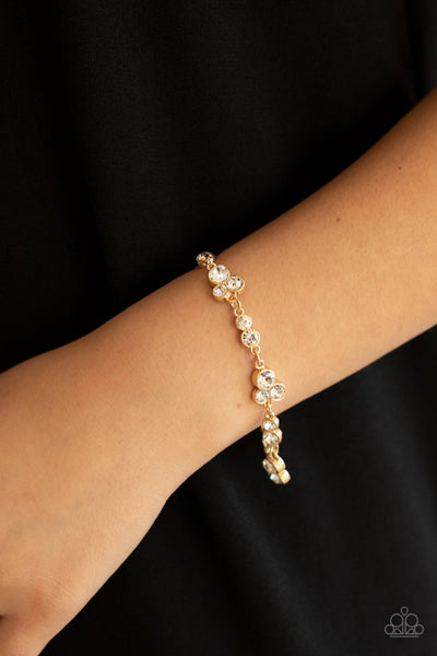 Social GLISTENING - Gold Paparazzi Bracelet