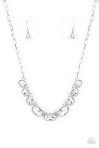 Gorgeously Glacial White Paparazzi Life of the Party June 2021 Necklace