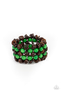 Tahiti Tourist - Green Paparazzi Bracelet (PZ-4164)