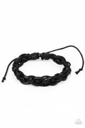 Rugged Adventure - Black Paparazzi Urban Bracelet (#2619)