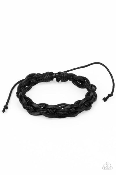 Rugged Adventure - Black Paparazzi Urban Bracelet (#2619)