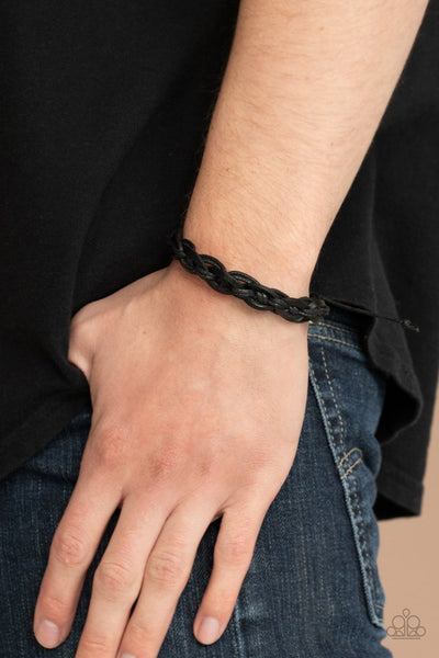 Rugged Adventure - Black Paparazzi Urban Bracelet (#2619)