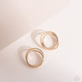 Always In The Loop - Gold Paparazzi Earring (#5073)
