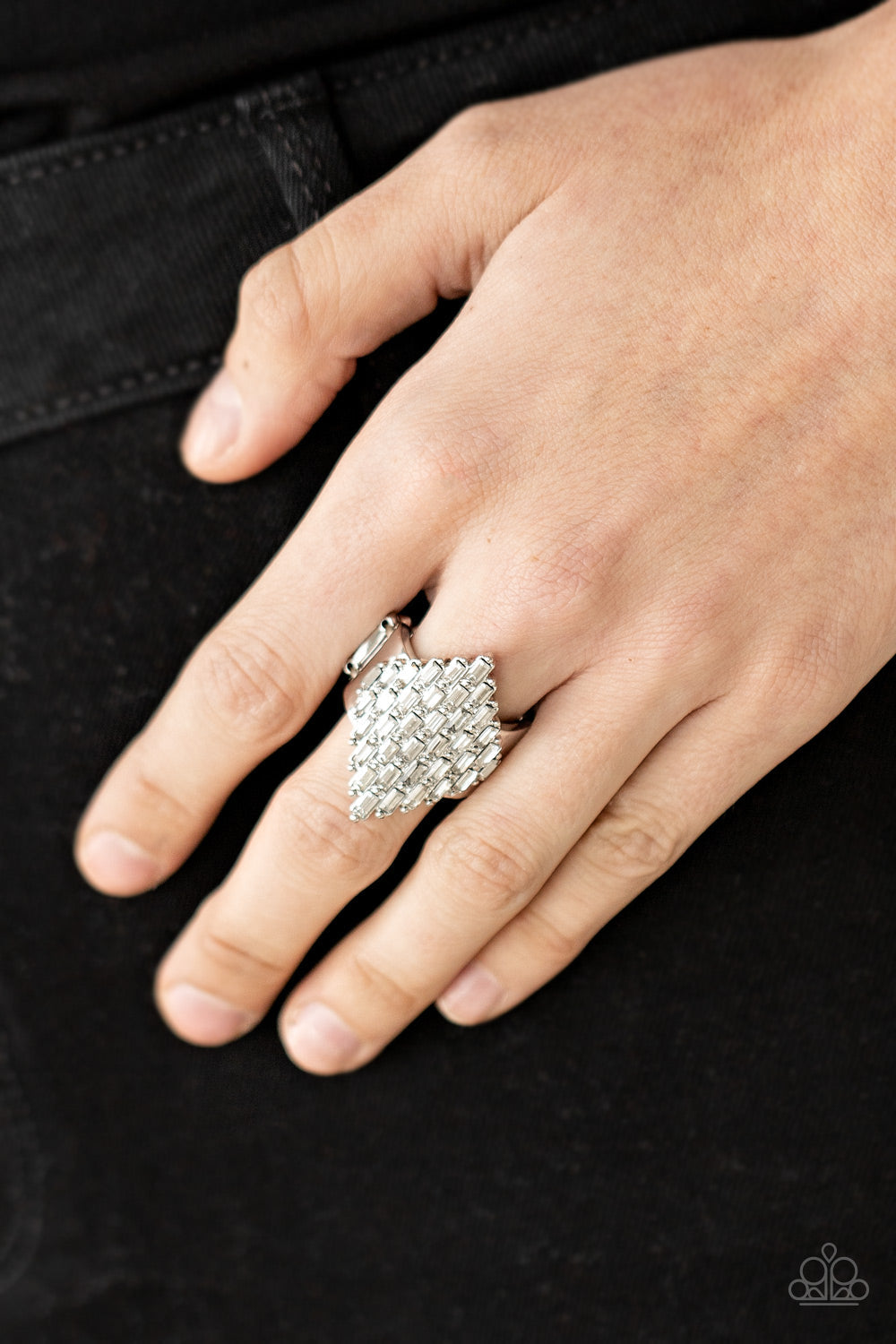 Hive Hustle White Paparazzi Ring Life of the Party May 2021