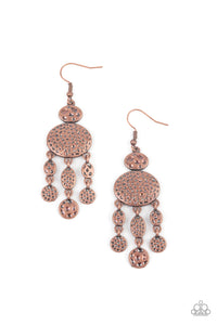 Get Your ARTIFACTS Straight - Copper Paparazzi Earring (5105)