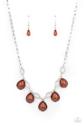 Majestically Mystic - Brown Paparazzi Necklace (#3641)