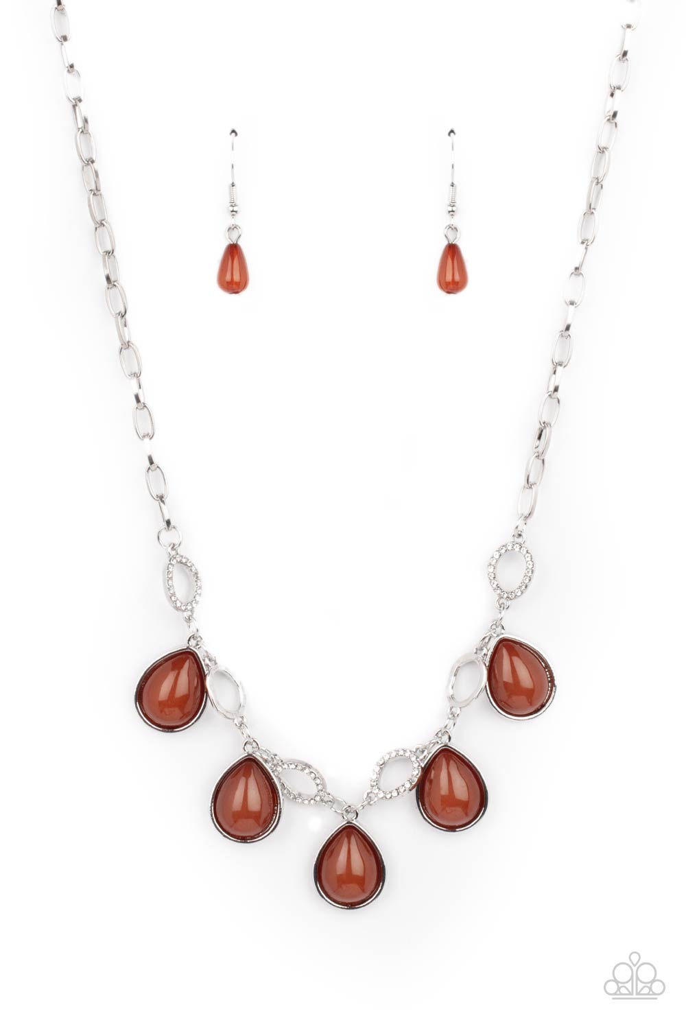 Majestically Mystic - Brown Paparazzi Necklace (#3641)