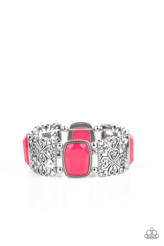 Colorful Coronation - Pink Paparazzi Bracelet (#1914)