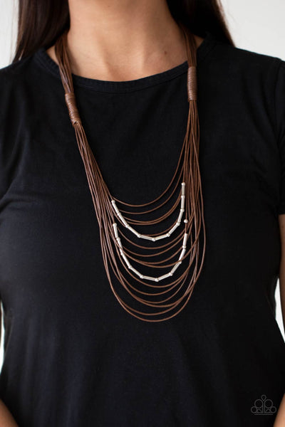 Nice CORD-ination - Brown Paparazzi  Necklace (4327)