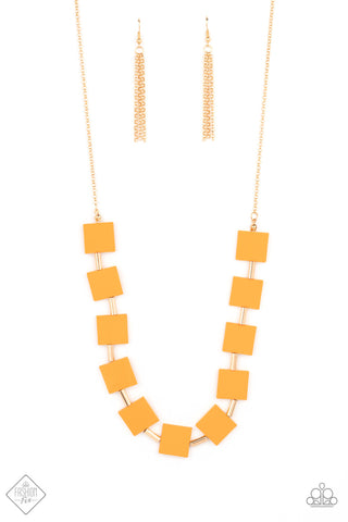 Hello, Material Girl - Orange Paparazzi Apr 2021 Fashion Fix Necklace
