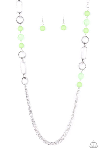 POP-ular Opinion - Green Paparazzi Necklace