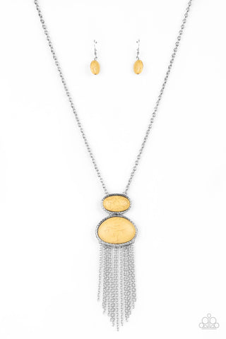 Meet Me At Sunset - Yellow Paparazzi Necklace (#4927)