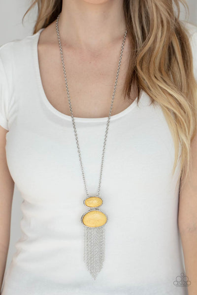 Meet Me At Sunset - Yellow Paparazzi Necklace (#4927)