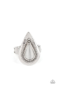 Earthy Glow - White Paparazzi Ring (T18)