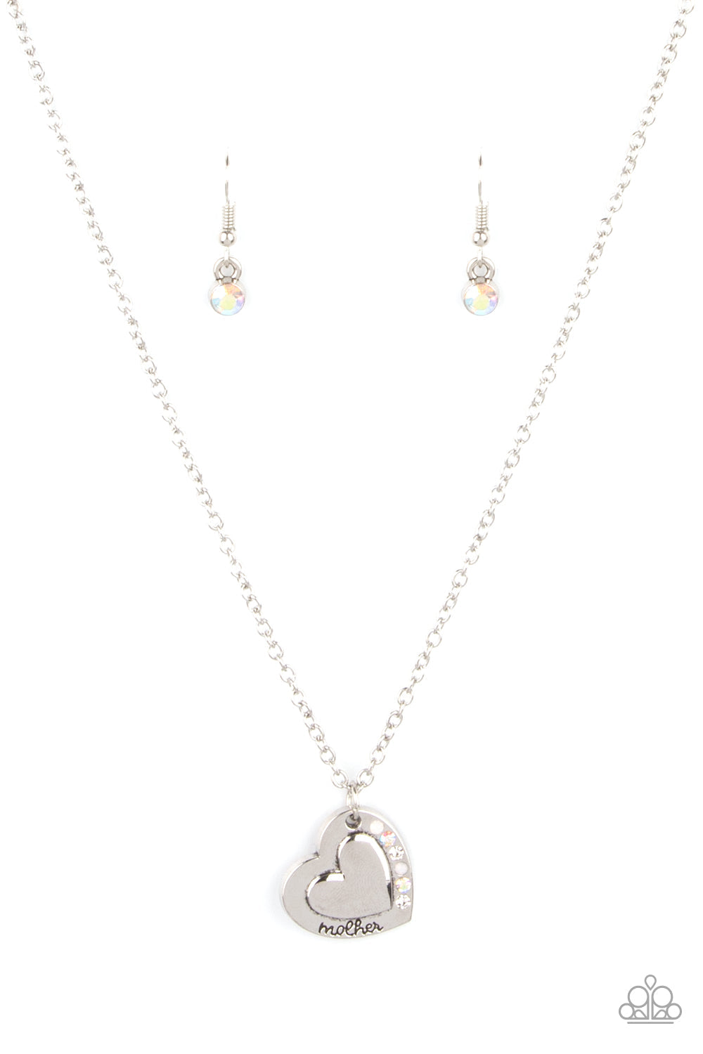 Happily Heartwarming - White Paparazzi Necklace (#3387)