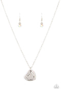 Happily Heartwarming - White Paparazzi Necklace (#3387)