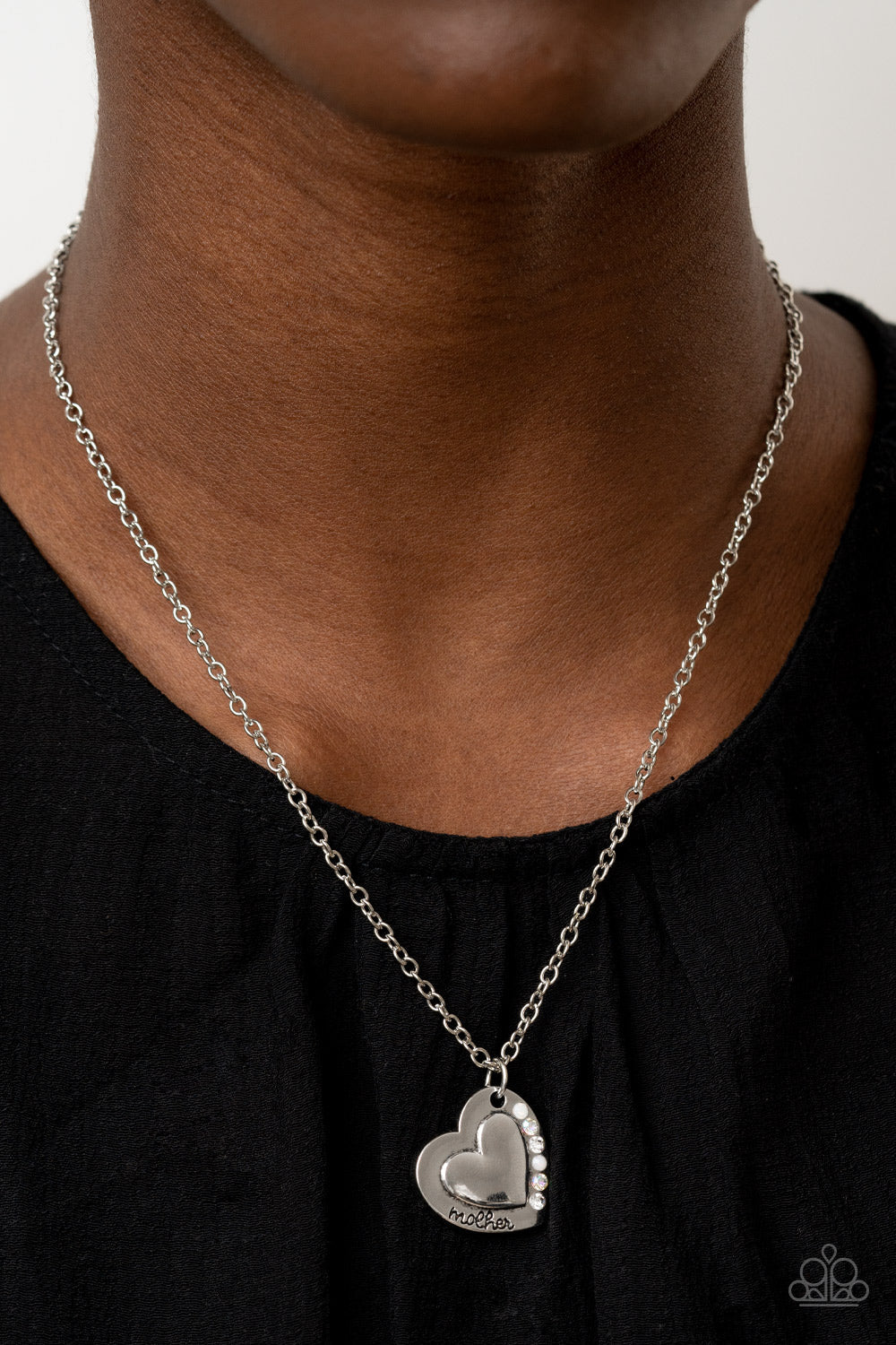 Happily Heartwarming - White Paparazzi Necklace (#3387)