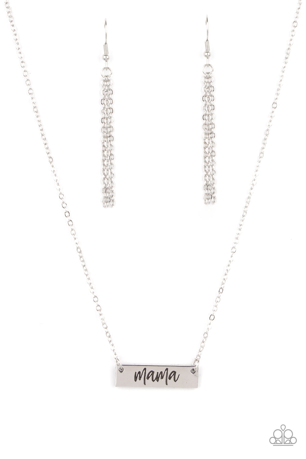 Blessed Mama - Silver Paparazzi Necklace (#3410)