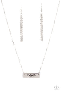 Blessed Mama - Silver Paparazzi Necklace (#3410)