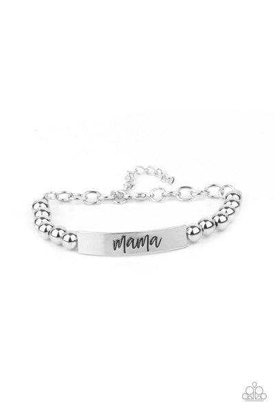 Mom Squad - Silver Paparazzi Bracelet (#3457)