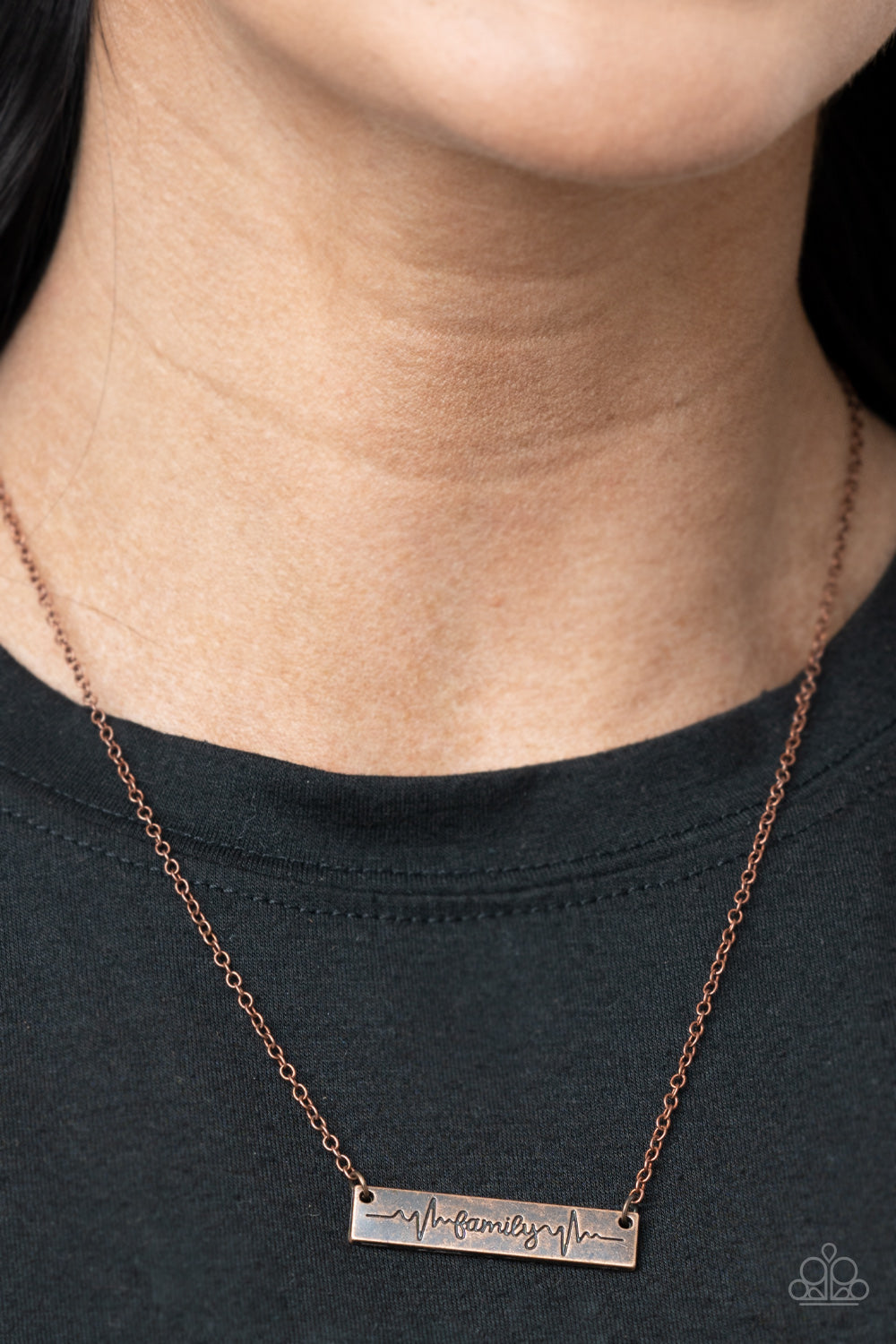 Living The Mom Life - Copper Paparazzi Necklace (PZ-565)