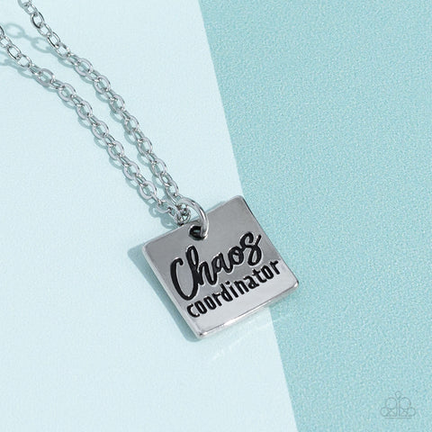 Chaos Coordinator - Silver Paparazzi Necklace (#2378)