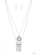 Sunburst Rustica - White Paparazzi Necklace (PZ-5237)