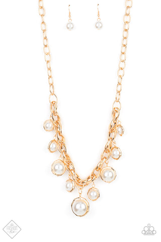 Revolving Refinement - Gold Paparazzi Fashion Fix Necklace Aug 2021