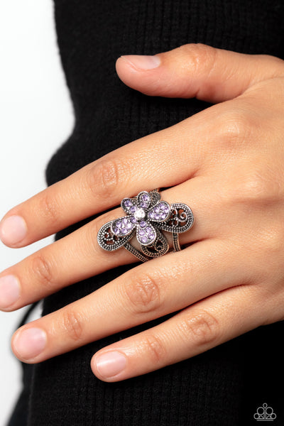 Garden Escapade - Purple Paparazzi Ring (T43)