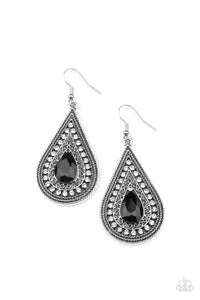 Metro Masquerade - Black Paparazzi Earring (#2249)