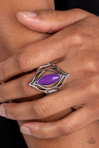 Fearless Fluorescence - Purple Paparazzi Ring (R377)