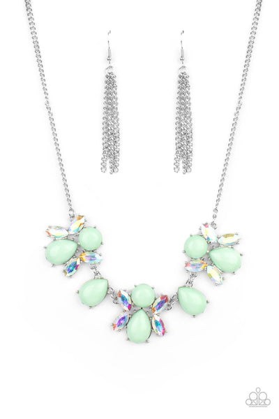 Galaxy Gallery - Green Paparazzi Necklace (#3521)