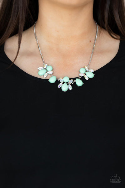 Galaxy Gallery - Green Paparazzi Necklace (#3521)