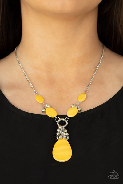 Summer Idol - Yellow Paparazzi Necklace (#4672)