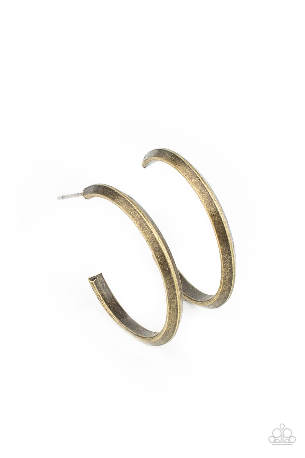 On The Brink - Brass Paparazzi Earring (#1228)