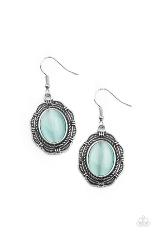 Garden Party Perfection - Blue Paparazzi Earring (#5336)