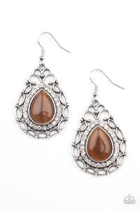 Endlessly Enchanting - Brown Paparazzi Earring (#5507)