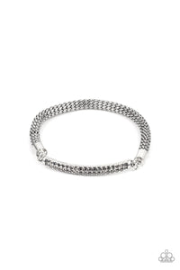 Fearlessly Unfiltered - Silver Paparazzi Bracelet (#3522)