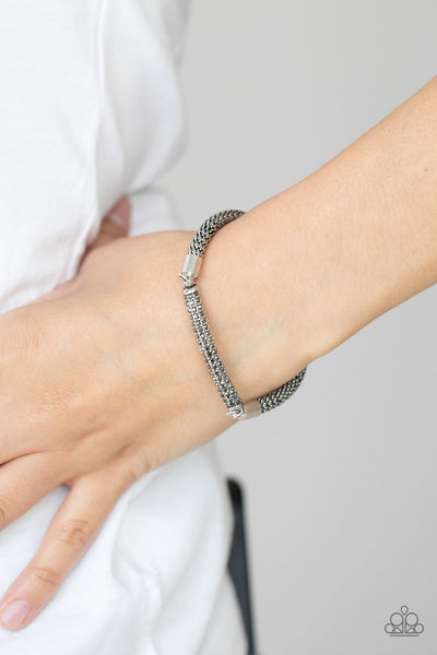 Fearlessly Unfiltered - Silver Paparazzi Bracelet (#3522)