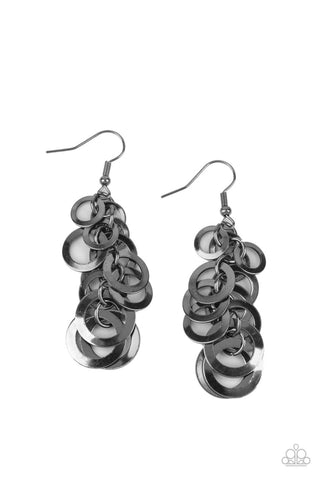 Closed Circuit Sass - Black Paparazzi Earring (#5405)