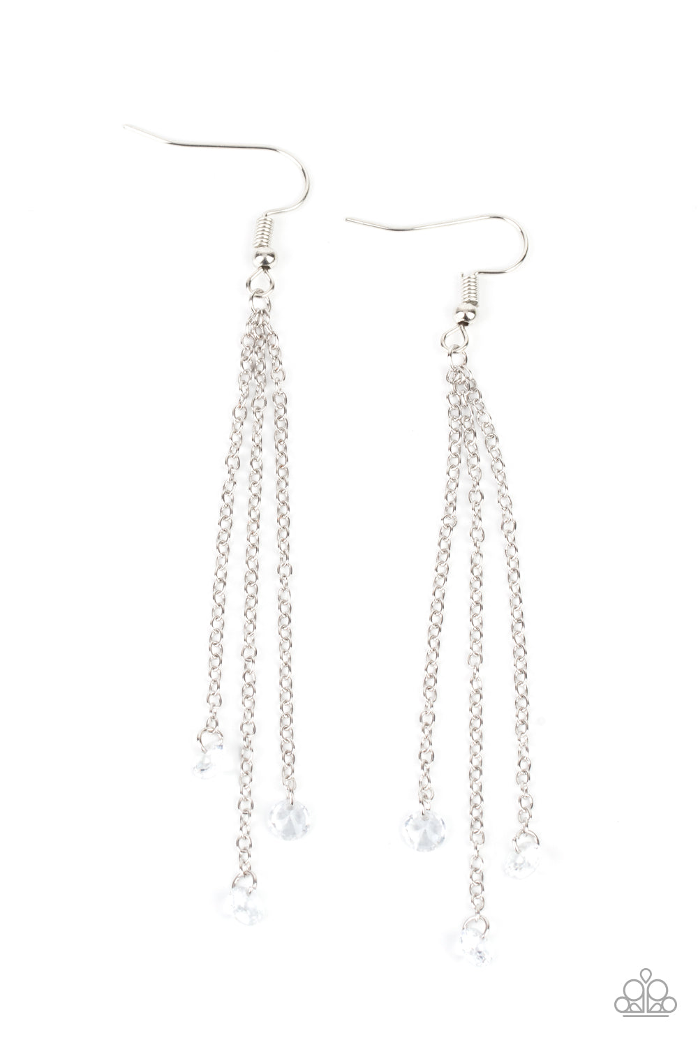 Divine Droplets - White Paparazzi Earring (#3966)