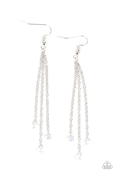 Divine Droplets - White Paparazzi Earring (#3966)