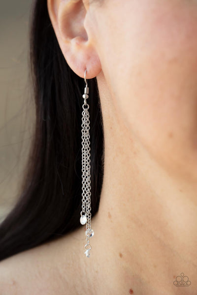 Divine Droplets - White Paparazzi Earring (#3966)