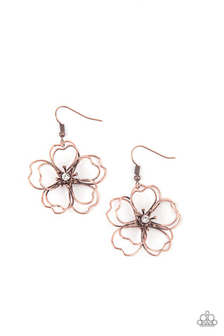 Petal Power - Copper Paparazzi Earring (#3583)